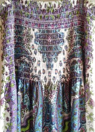 Длинный сарафан, платье в пол - италия. р - 44-46 красивая сиреневая расцветка. состояние идеальное2 фото