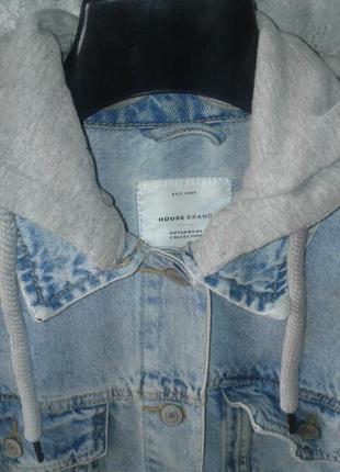 Куртка джинсовая с капюшоном house brand3 фото