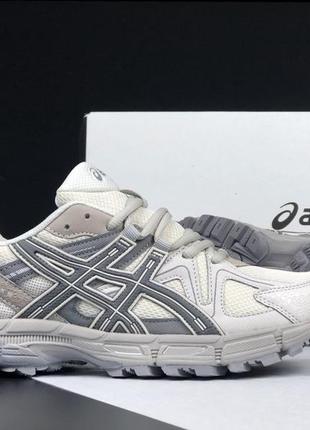 Мужские сетчатые, серые с бежевым, стильные кроссовки asics gel kahana 8. от 41 до 45 гг. 12225 дш4 фото