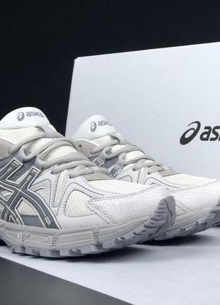 Мужские сетчатые, серые с бежевым, стильные кроссовки asics gel kahana 8. от 41 до 45 гг. 12225 дш5 фото