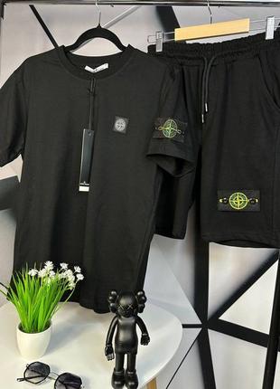 Комплект stone island (шорти, футболка)