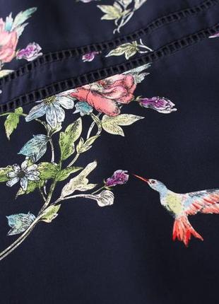 Брендовое платье принт колибри цветы oasis5 фото