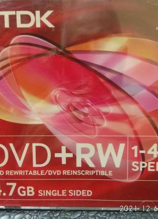 Компакт диски dvd+rw. tdk.