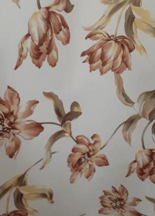 Готові портьєри з квітковим малюнком з тканини блекаут3 фото