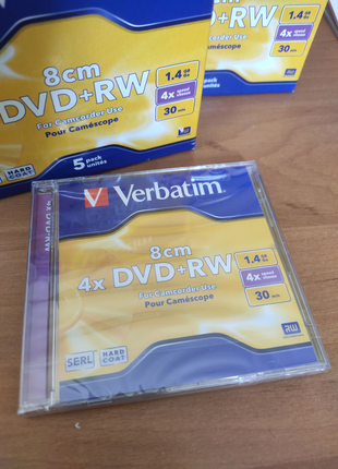 Dvd+rw 8см мини диск verbatim 4x