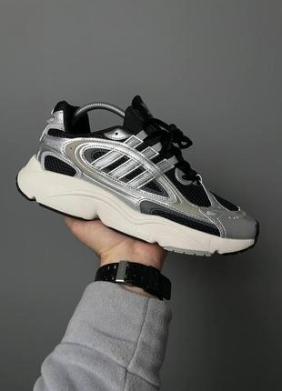 Новинка мужские кроссовки adidas ozmillen black silver white1 фото