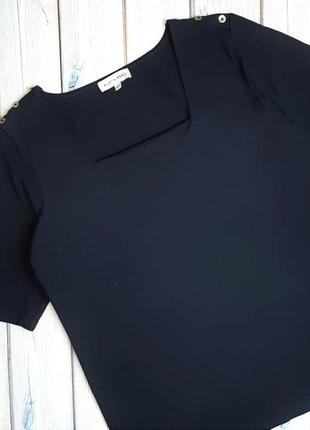 💥1+1=3 отменная темно-синяя женская трикотажная футболка austin reed, размер 48 - 502 фото