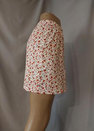 Трендовая эластичная юбка мини цветочный принт3 фото