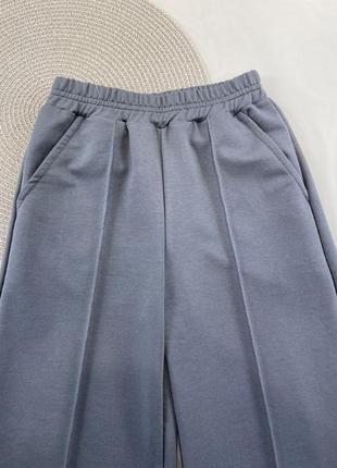 Трикотажні штани-палаццо для дівчинки 💙3 фото