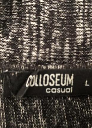 Комфортная кофта кежьюал серый меланж с фламинго от colloseum, размер  l7 фото
