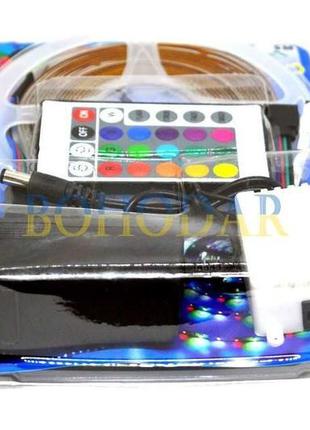 Комплект стрічка лента ledstrip 3528 5 м led rgb smd + пульт п...7 фото