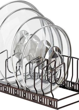 Держатель для крышек toplife, металлическая подставка для посуды для крышек, тарелок, разделочных досок и сков1 фото