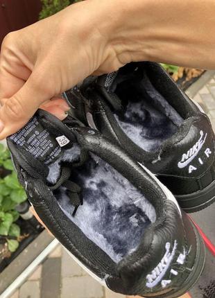 Женские кроссовки nike air force на зиму🆕кроссовки на меху🆕обувь на зиму6 фото