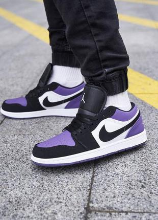 Nike jordan 1 retro low violet5 фото