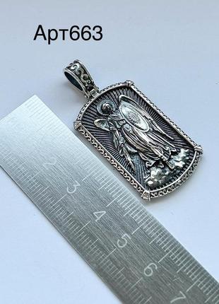 Ладанка, серебряная подвеска иконка, архангел михайл, 925 проба