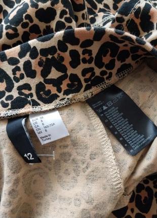 Новая трикотажная юбка леопард сзади на молнии вискоза4 фото
