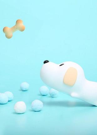 Нічний світильник papa puppy silicone led night lamp