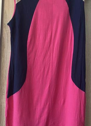 Платье стрейч лён комбинированное