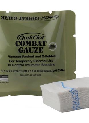 Гемостатичний бинт quikclot combat gauze1 фото