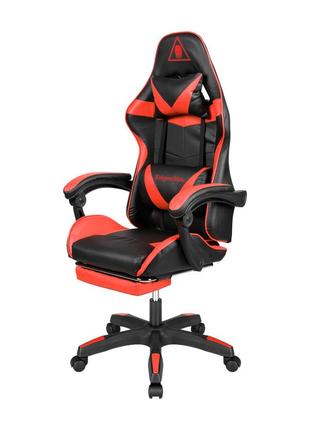 Кресло геймерское kruger&matz gx-150 с подставкой для ног red/black
