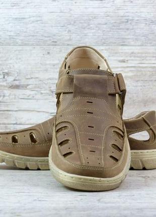 Літні шкіряні чоловічі напівчеревики/туфлі/сандалі/босоніжки/мокасини