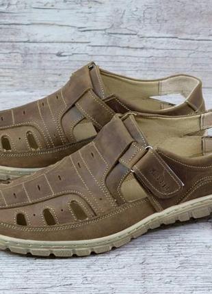 Літні шкіряні чоловічі напівчеревики/туфлі/сандалі/босоніжки/мокасини