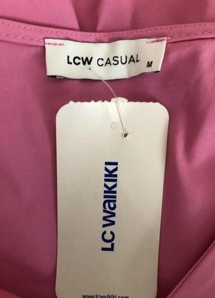 Новое (с этикеткой) ярусное розовое платье от lc waikiki, размер м7 фото