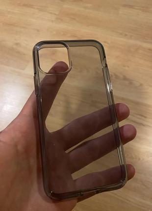 Чохол iphone 11 pro (spigen liquid air) прозорий затемнений2 фото