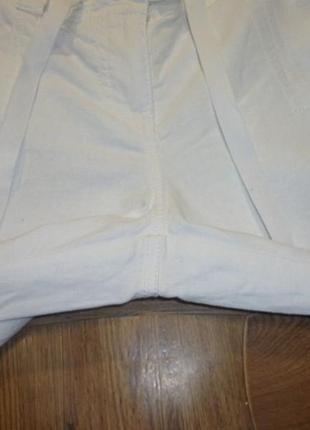Белые летние штаны next maternity для беременных прямые 55% лен в идеале брюки7 фото