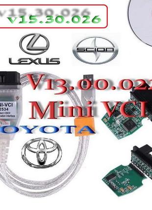 Авто диагностика mini vci v18.00.008 j2534 тис toyota lexus scion обд2