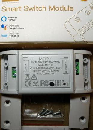 Wi-fi smart switch moeshouse з таймером, alexa і google home5 фото