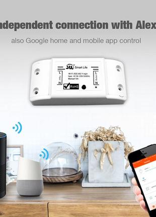 Wi-fi smart switch moeshouse з таймером, alexa і google home16 фото