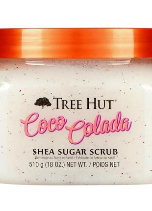 Tree hut shea sugar scrub coco colada ультразволожуючий і відлущувальний скраб для тіла