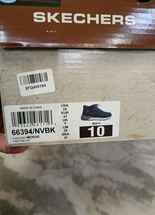 Чоловічі зимові черевики низькі skechers 66394 nvbk 43 (10) 28 см8 фото