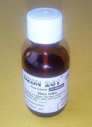 Флюс лак ozon 261 рідкий, пайкa smd, dip, дріт. бере навіть сталь!