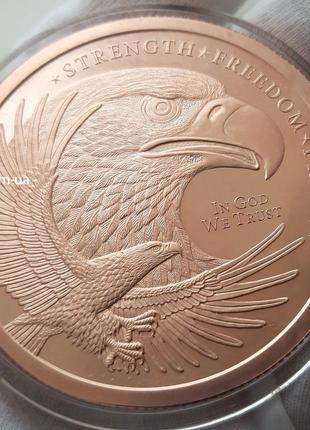 Ifa 2021 орел eagle 5 oz унцій 999 мідь монета медь раунд gsm сша3 фото
