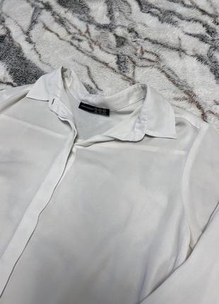 Белая базовая рубашка6 фото