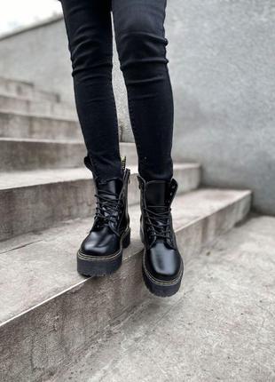 Жіночі ботинки - jadon platform leather fur9 фото