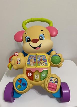 Ходунки - толкатель fisher-price laugh &amp; learn, puppy walker умный щенок со звуковыми эффектами (fhy95)