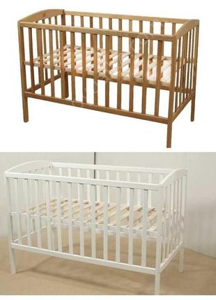 Ліжко  для немовлят "anet" 3 висоти, 60х120 см, бук, фарбоване