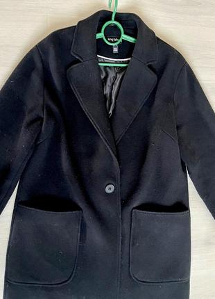 Черное длинное пальто р с м л2 фото