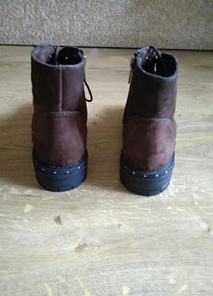 Женские зимние ботинки, 38 р, нубук, мех натуральный, коричневый7 фото