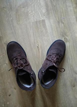 Женские зимние ботинки, 38 р, нубук, мех натуральный, коричневый9 фото