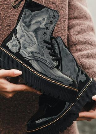 Черевики dr. martens jadon patent black ботинки