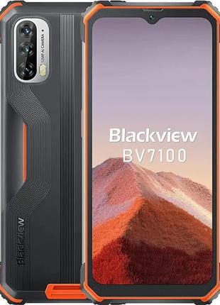 Захищений смартфон blackview bv7100 6/128gb 13 000 маг orange