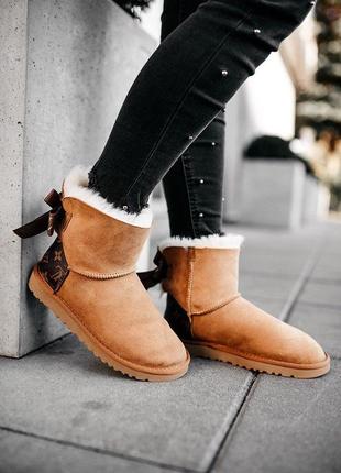 🥰ugg mini bailey bow ii lv🥰шикарные женские угги с бантом, зимние с мехом угги2 фото