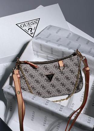 Сумка кросс боди guess mini bag grey1 фото