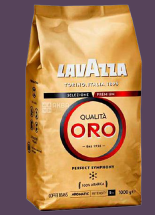 Кава в зернах lavazza qualita oro 1 кг1 фото