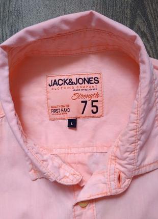 Сорочка чоловіча jack&jones, розмір l, короткий рукав6 фото