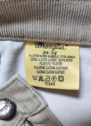 Чоловічі джинси вельвет wrangler texas 34/327 фото